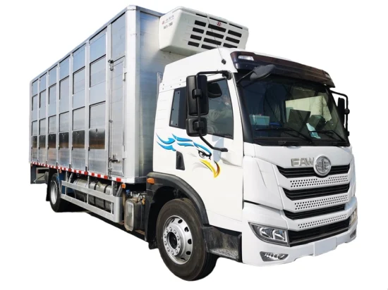 Camion de transport de bétail FAW avec système de filtre à Air, camion de transport de porcs vivants, de chèvres et de moutons, 60 à 90 pièces